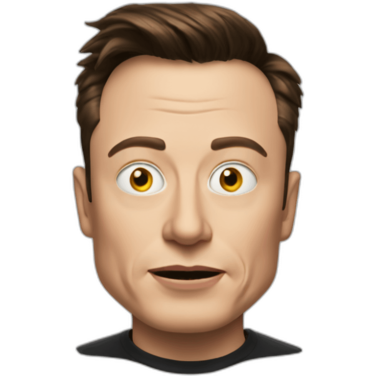 elon musk with crazy eyes emoji