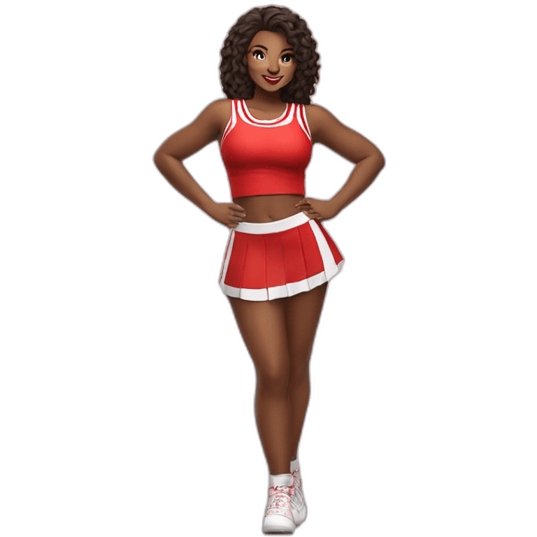 Full body curvy beauty cheerleader short skirt skirt emoji