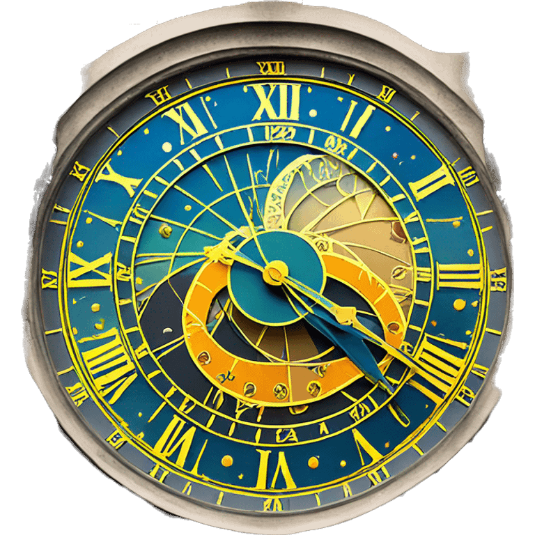 Prague astronomical clock emoji