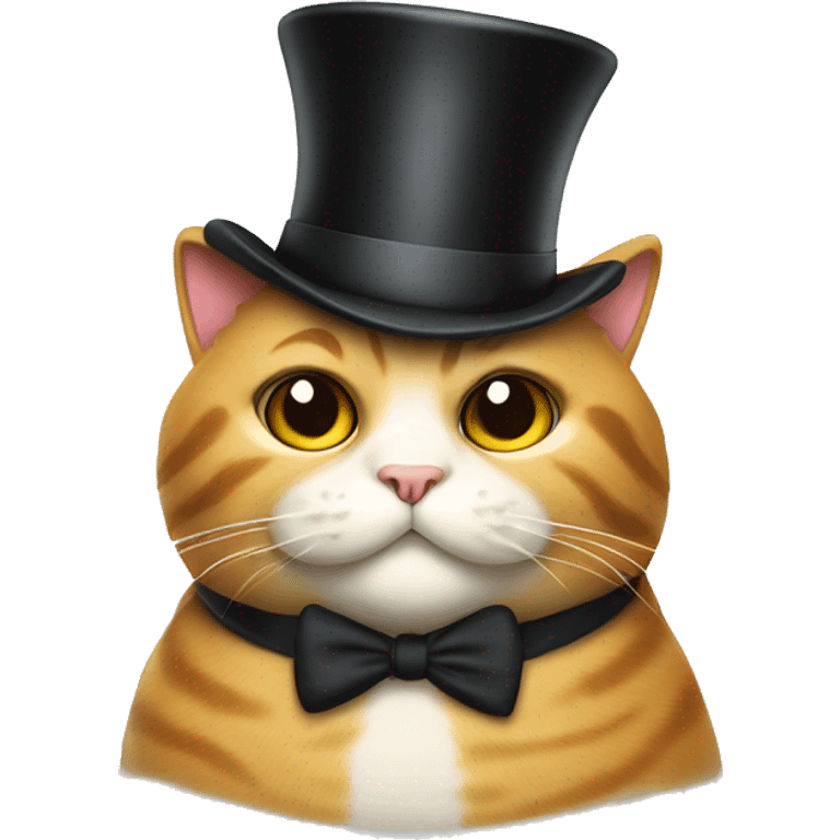 fat cat with top hat emoji