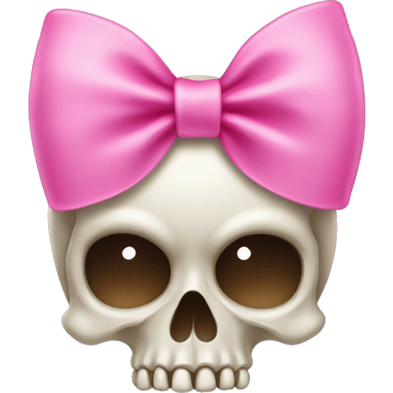 Skull with a pink bow emoji