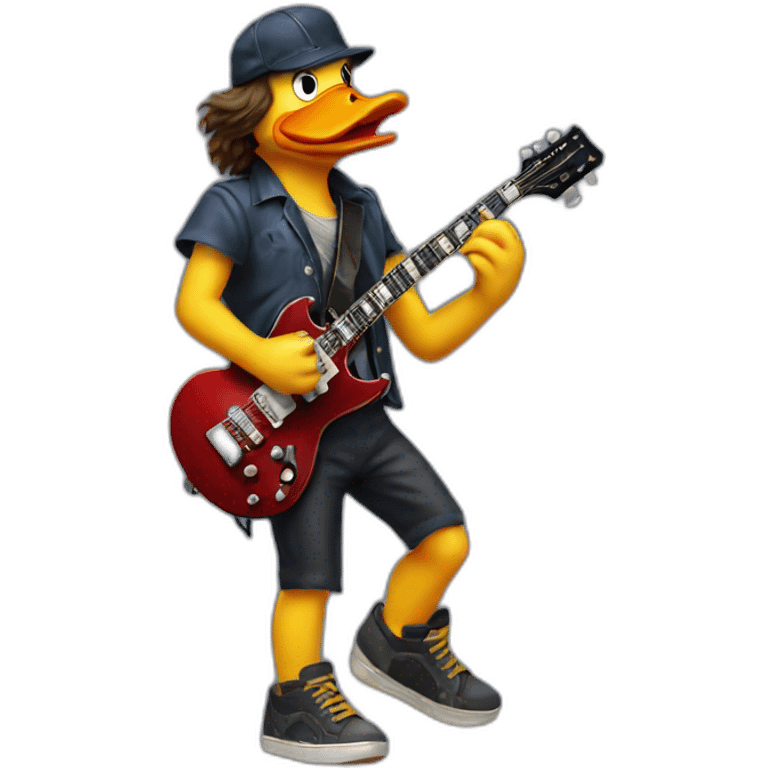 Acdc Angus Young duck walk emoji