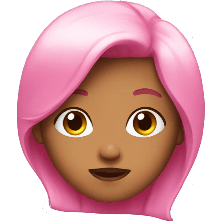 Pink and cute emoji