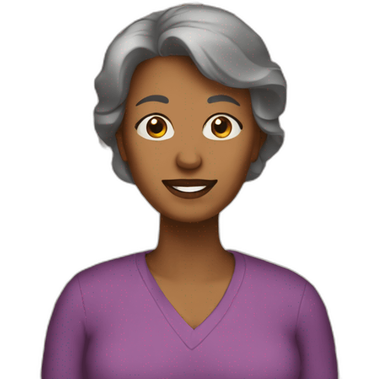 56 year old brown mom emoji