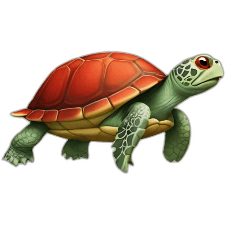 turtle crossed in red emoji