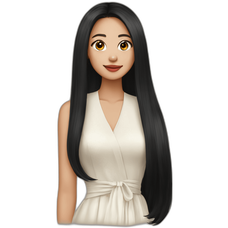 lintang kusuma asmara black long hair emoji