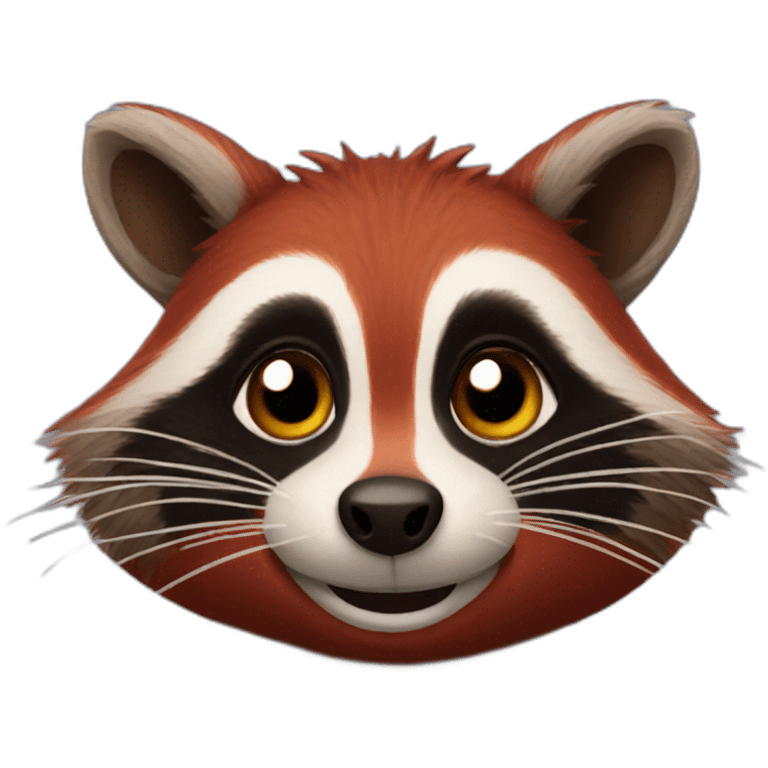 Red raccon emoji