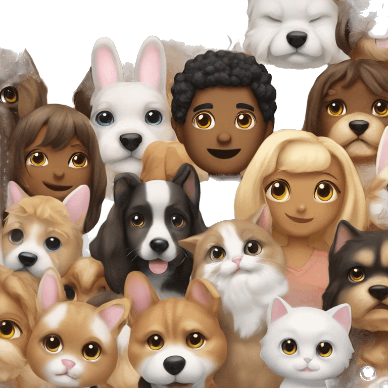 Mom mix baby dad mix sister mix brother mix bunny mix dog mix cat emoji