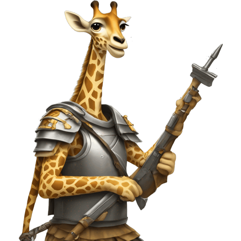 Girafe avec une armure de guerre  emoji