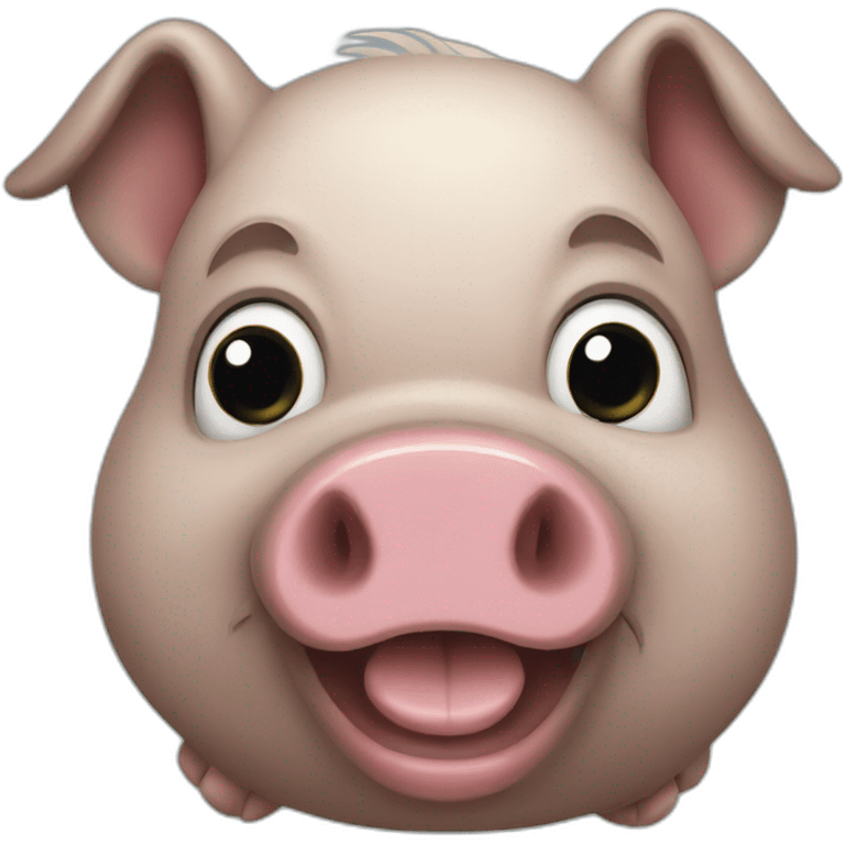 Black pig emoji