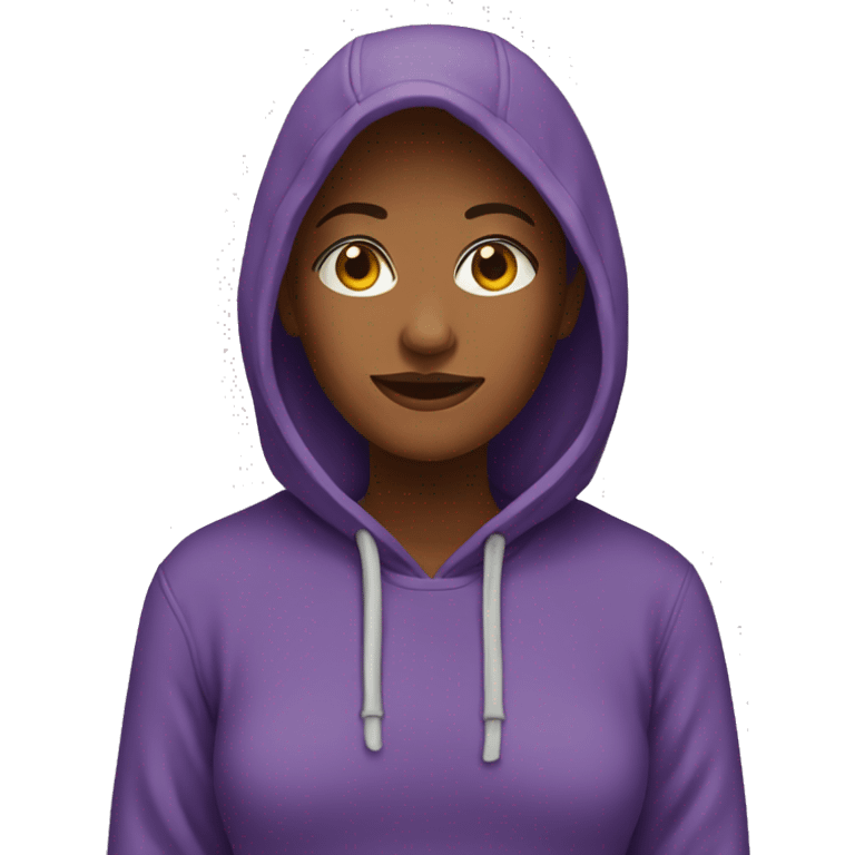 Aunt with a hoodie emoji