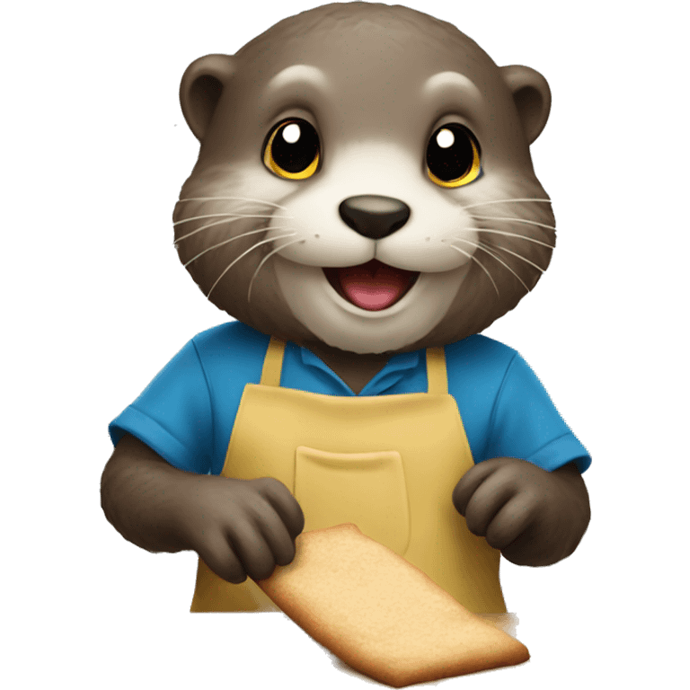 otter baking cookies emoji