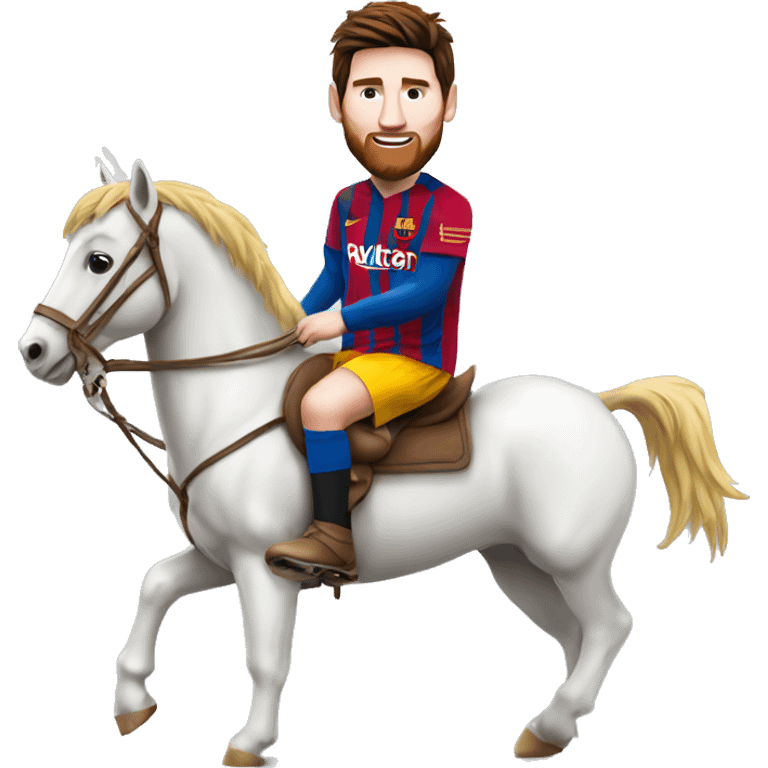 Messi sur un cheval  emoji