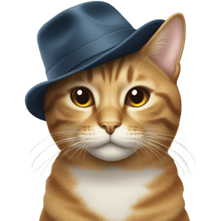 Cat wearing a hat emoji