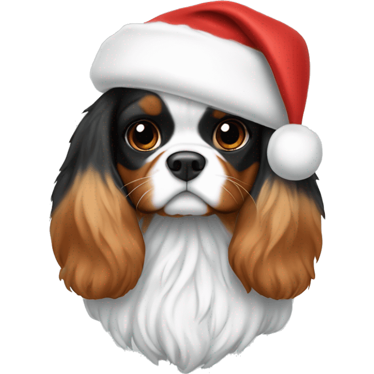 Tri color cavalier santa hat emoji