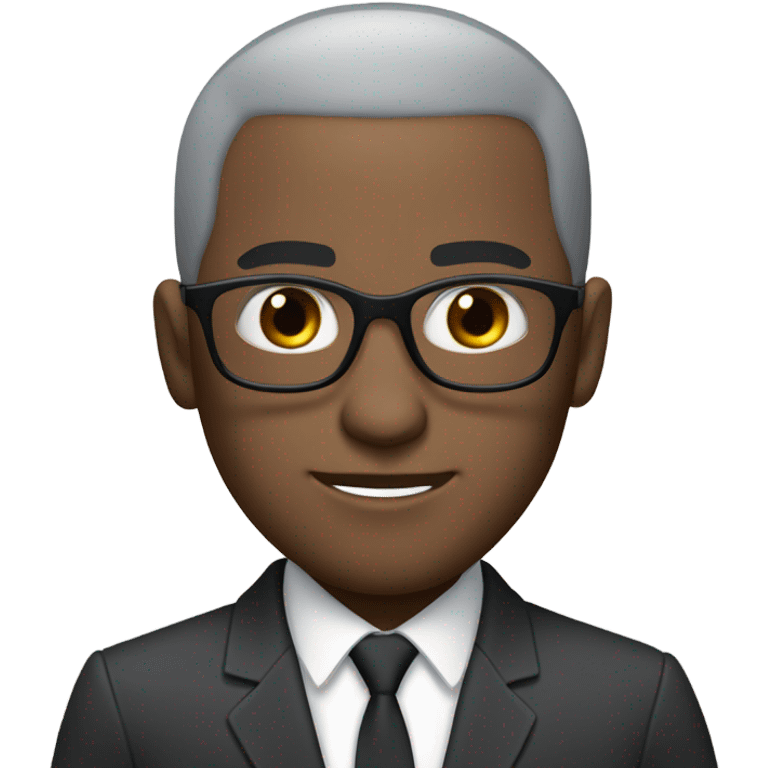 deon sanders with round face and suit and glasses and buzz cut and small eyes and over 50 small gray bearded receding hairline and small black eyes and wrinkled forehead emoji