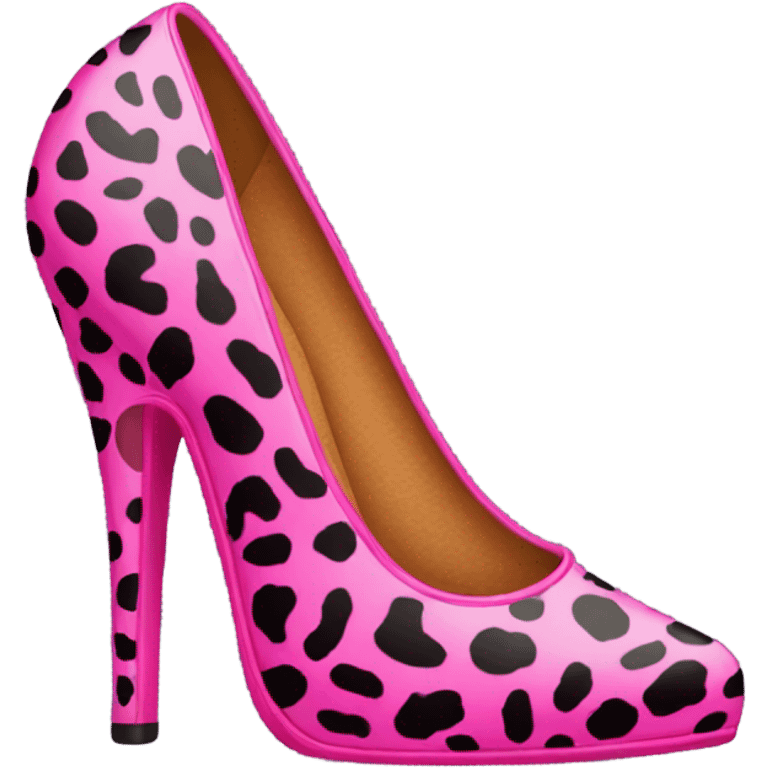 pink cheetah print heel emoji