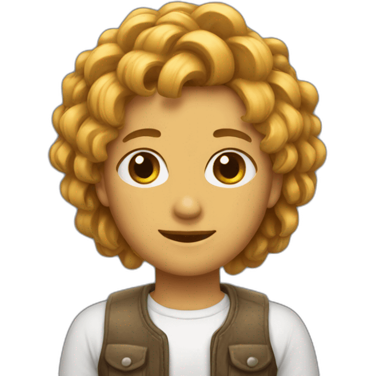 Chat avec des cheveux emoji