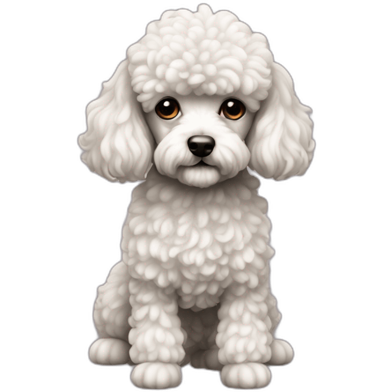 Dog poodle miniature full-height emoji