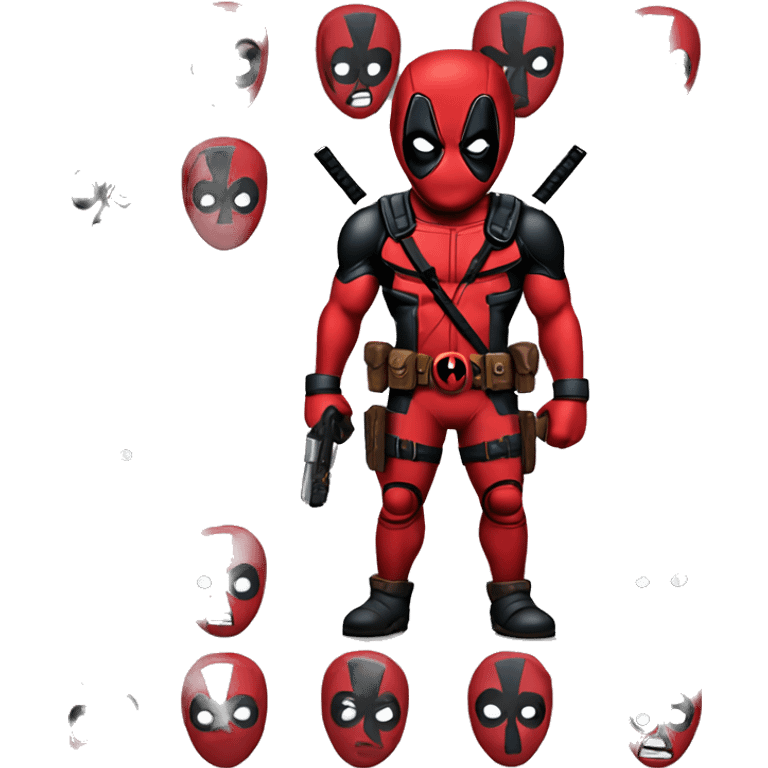 Cute deadpool character  emoji