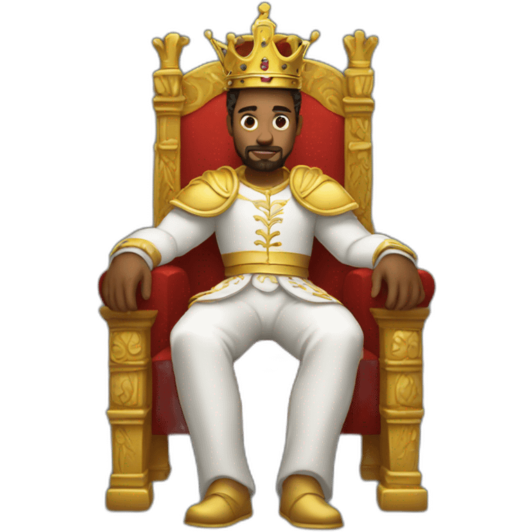 king sitting on a throne emoji