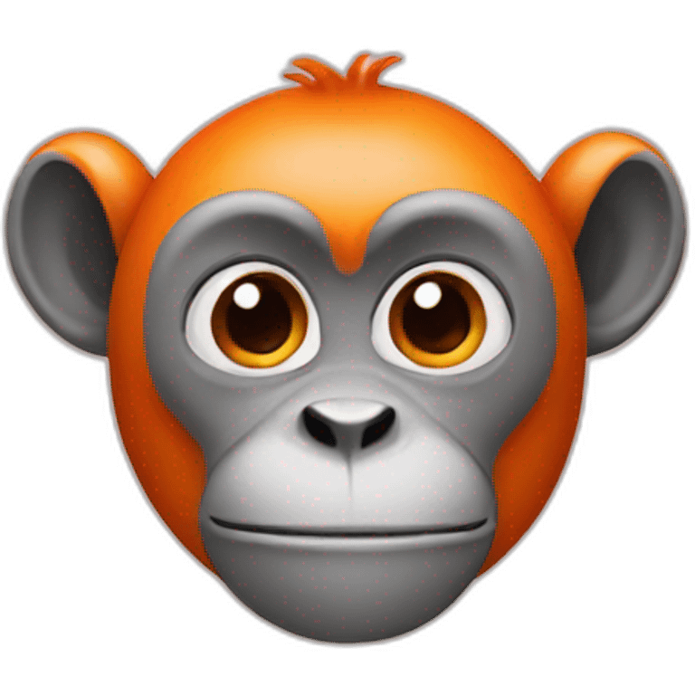 Orange monkey emoji