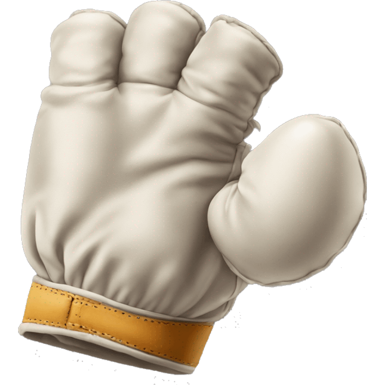 a glove of boxe and a face emoji