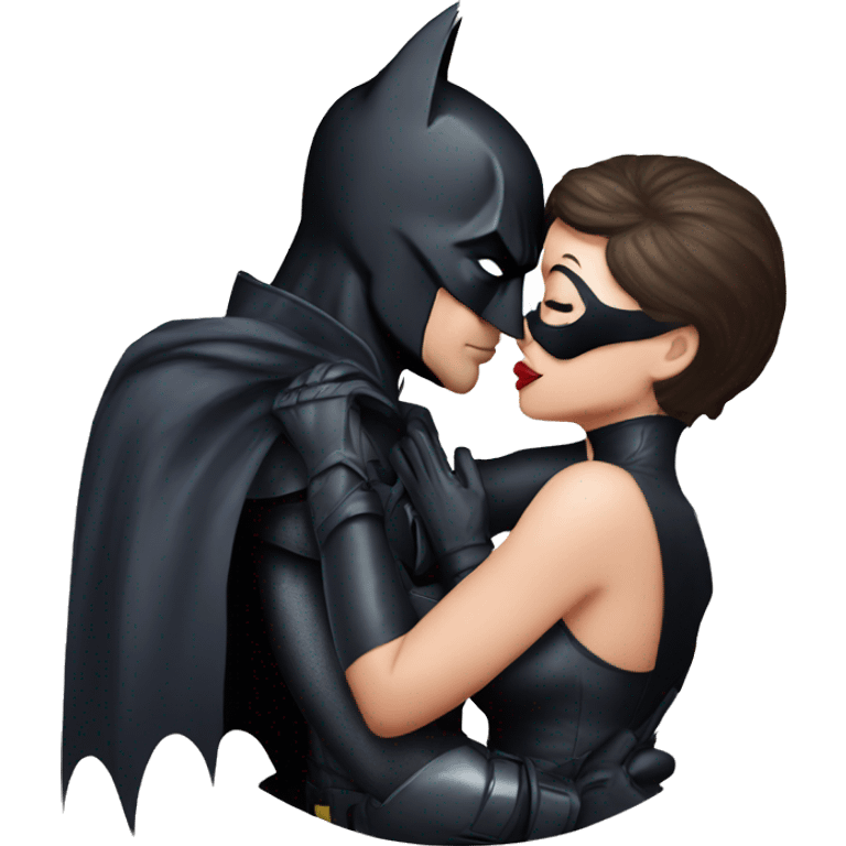 batman kissing catwoman emoji