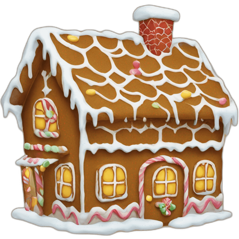 A gingerbread house  emoji