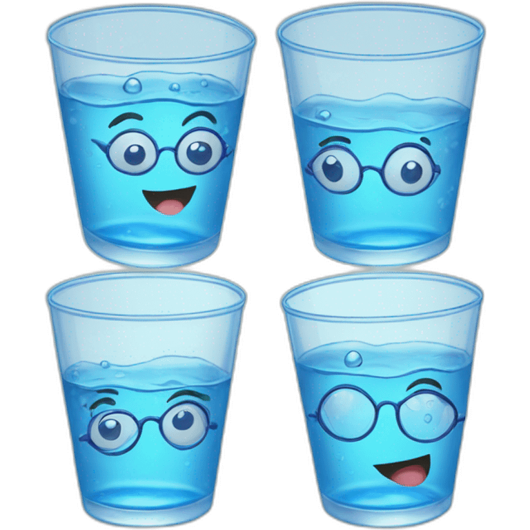 Many glasses of water emoji