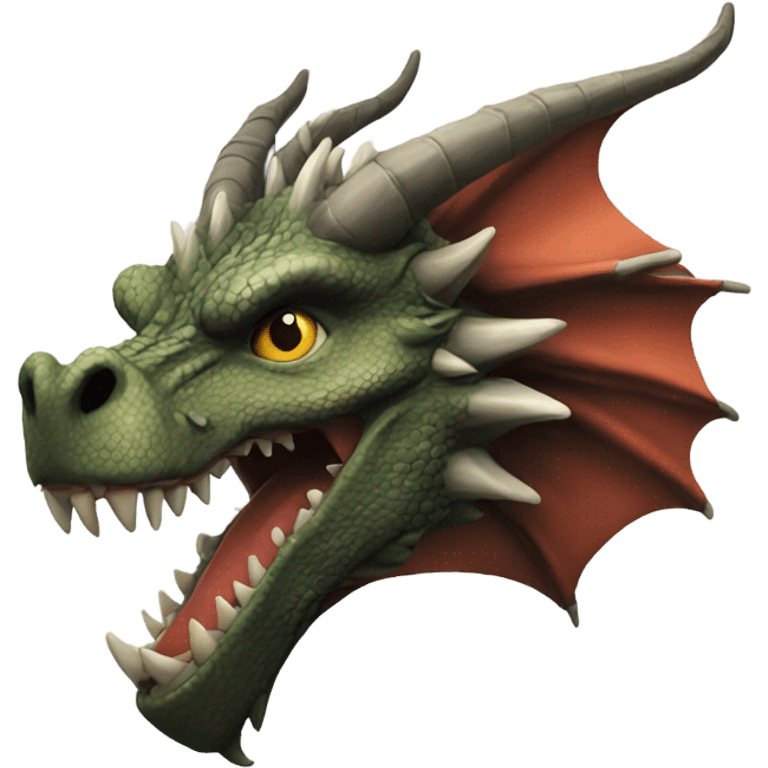 Dragon head ,back view emoji