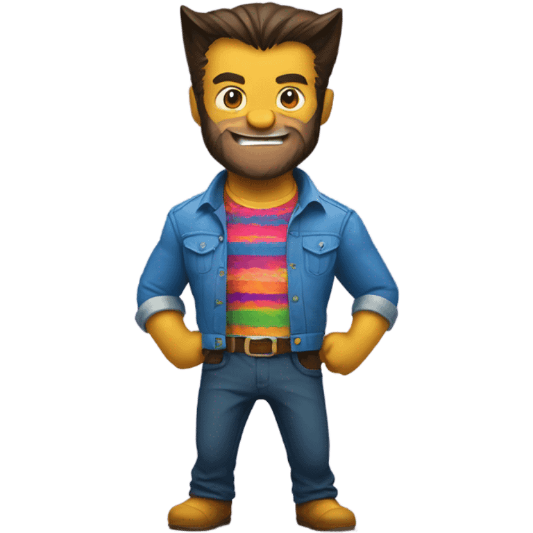 A wolverine animal wearing a shirt emoji