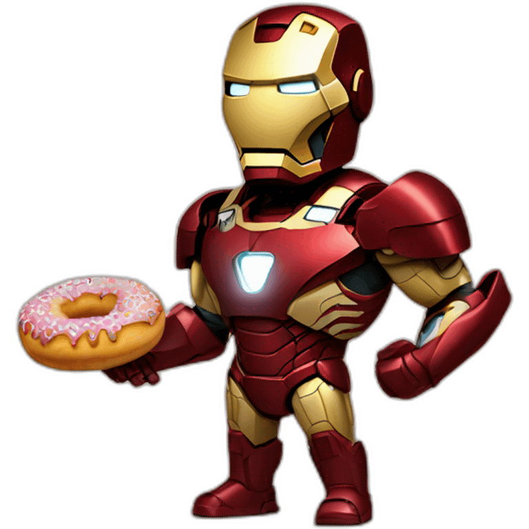 Iron man qui mange un donut  emoji