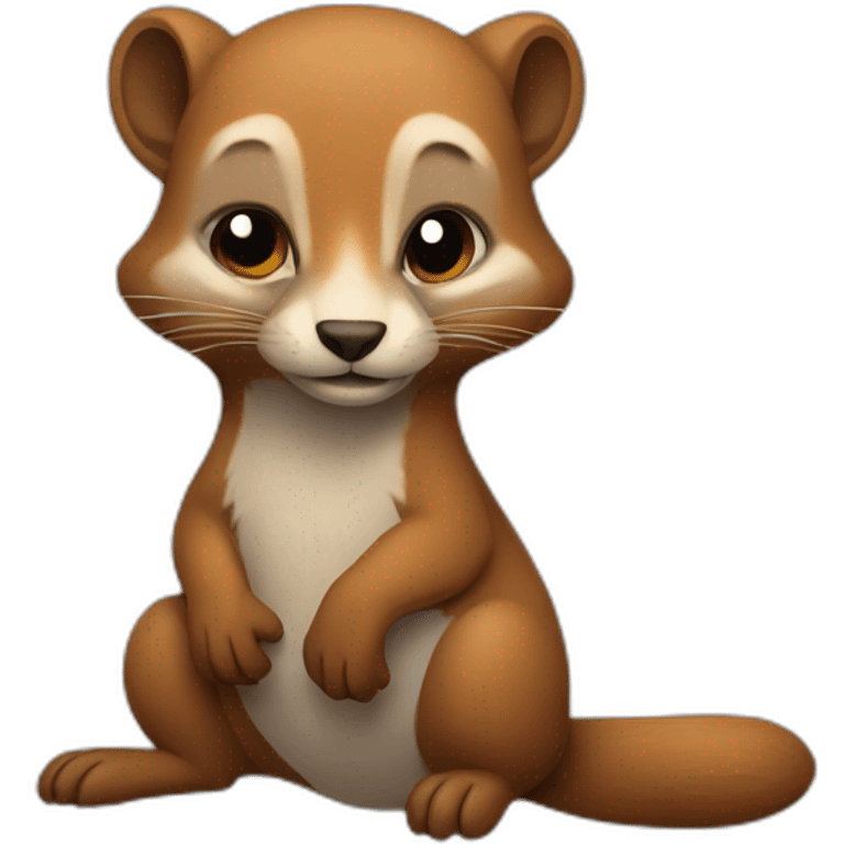 Gimpy weasel with arms crossed emoji