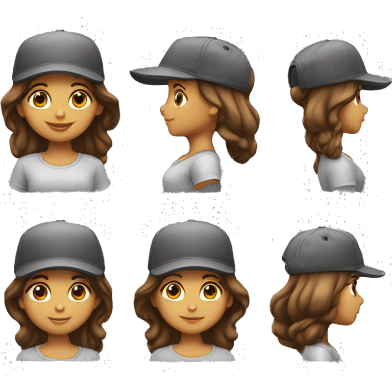  niña con gorra zul emoji