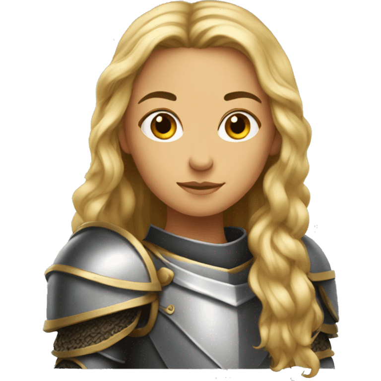 Young female knight with long hair emoji