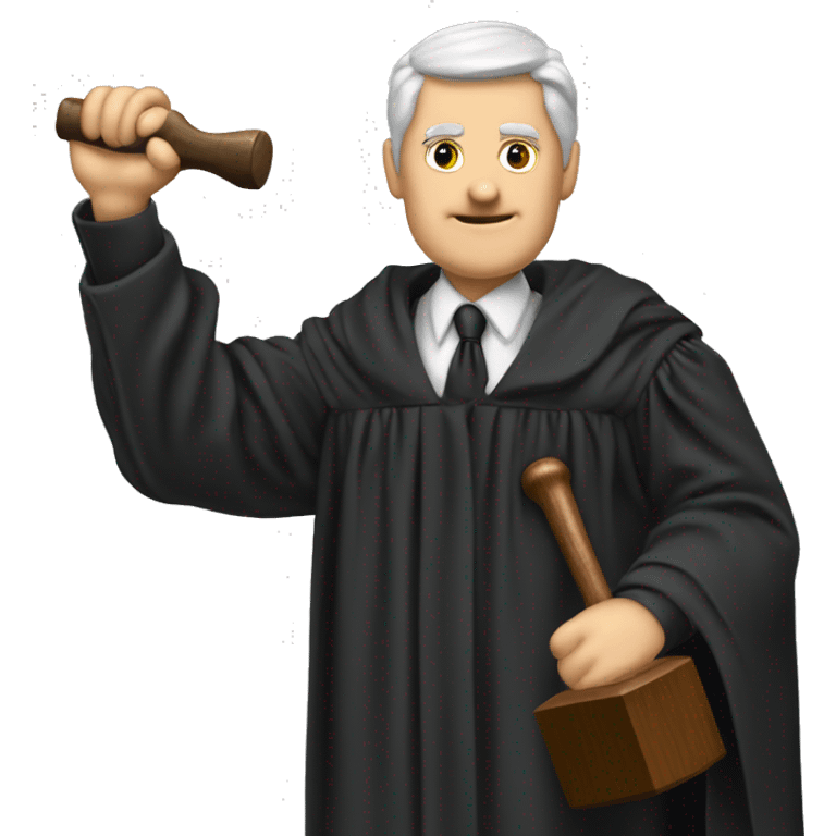 judge with small woodden hammer emoji