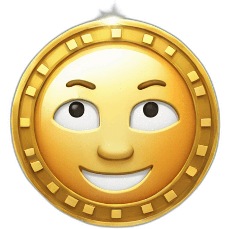 shining bitcoin emoji