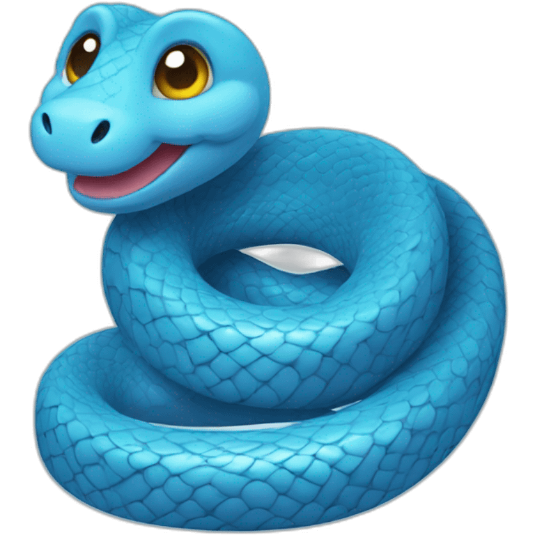 Cute Blue Snake emoji