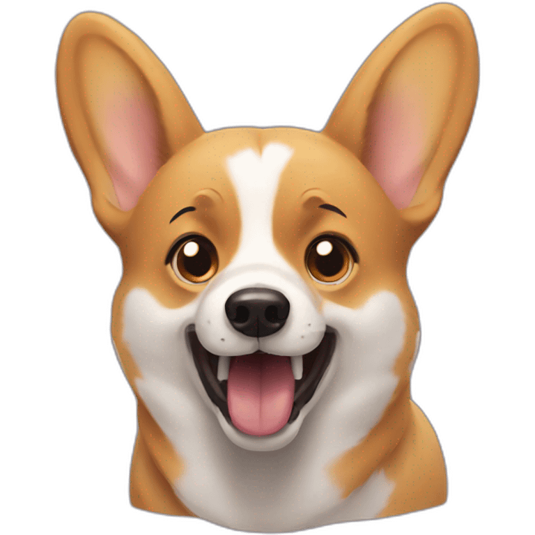 corgi scared emoji