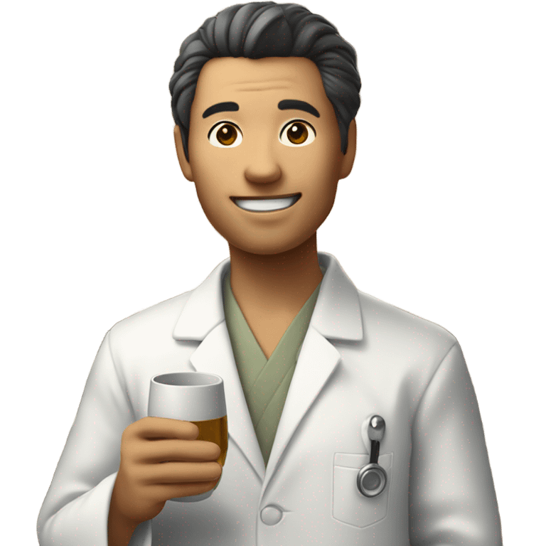 Sake drinking doctor emoji