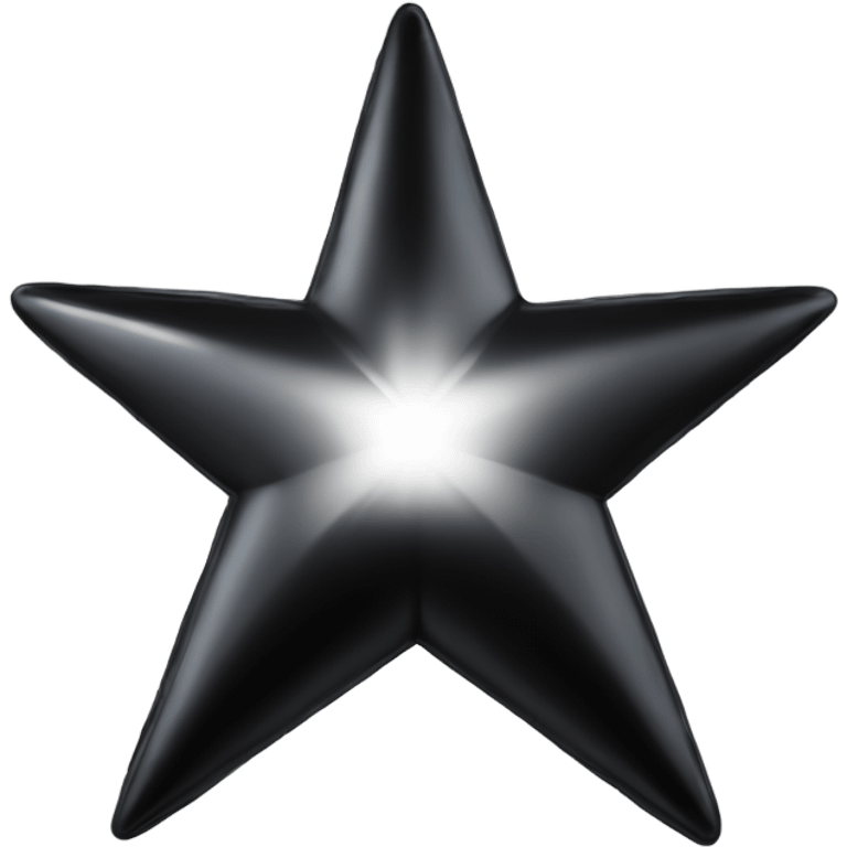 Black shiny jewel star with 4 edges emoji