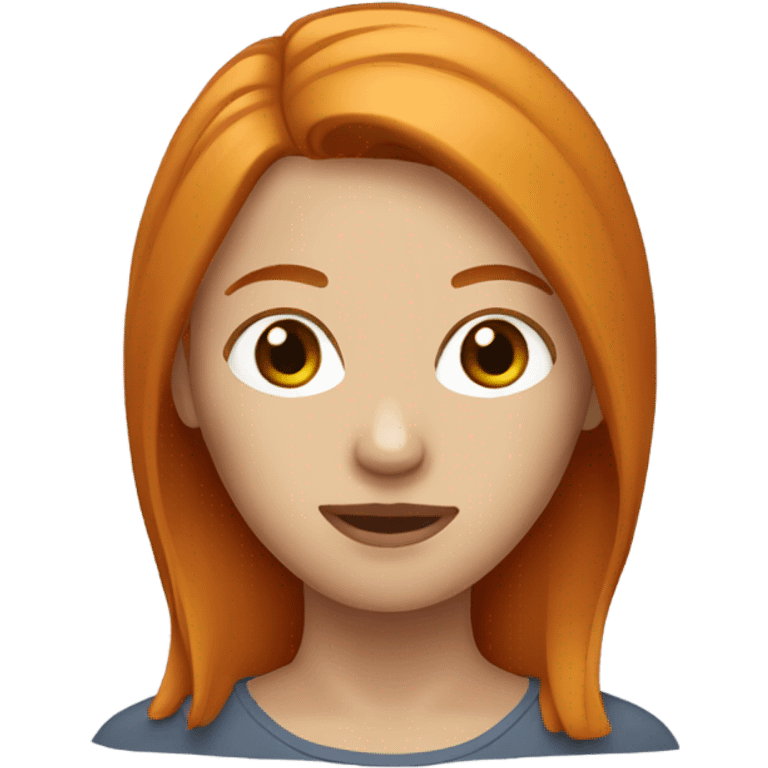 ginger woman  straight hair bob emoji