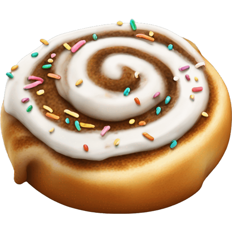 realistic cinnamon roll with sprinkles  emoji