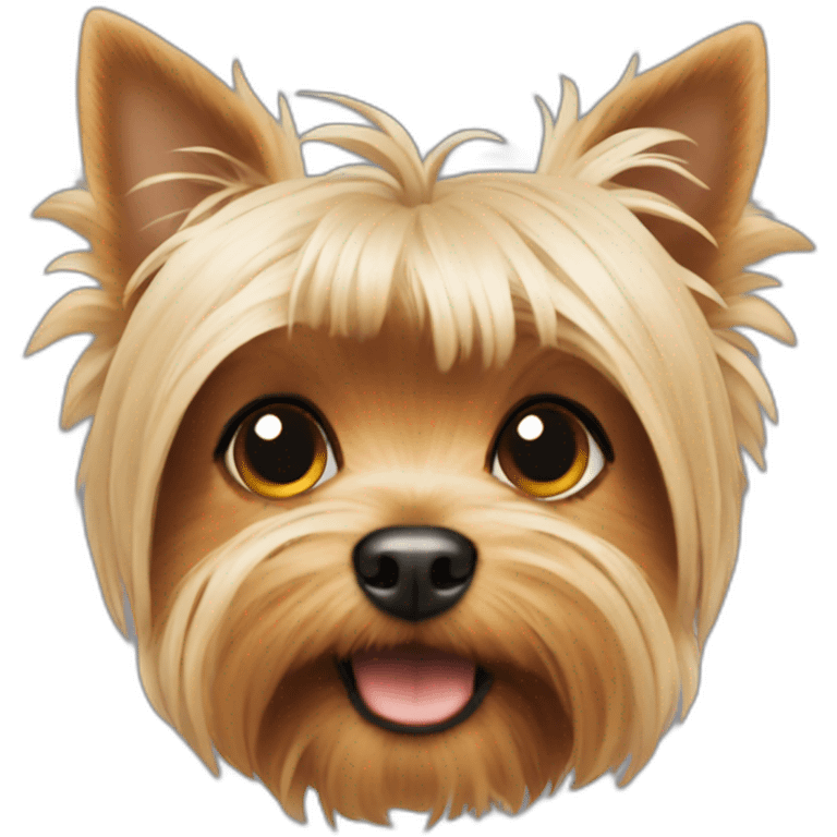 a cute yorkshire terrier emoji