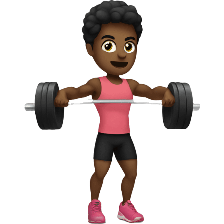 Badass lifting weights  emoji