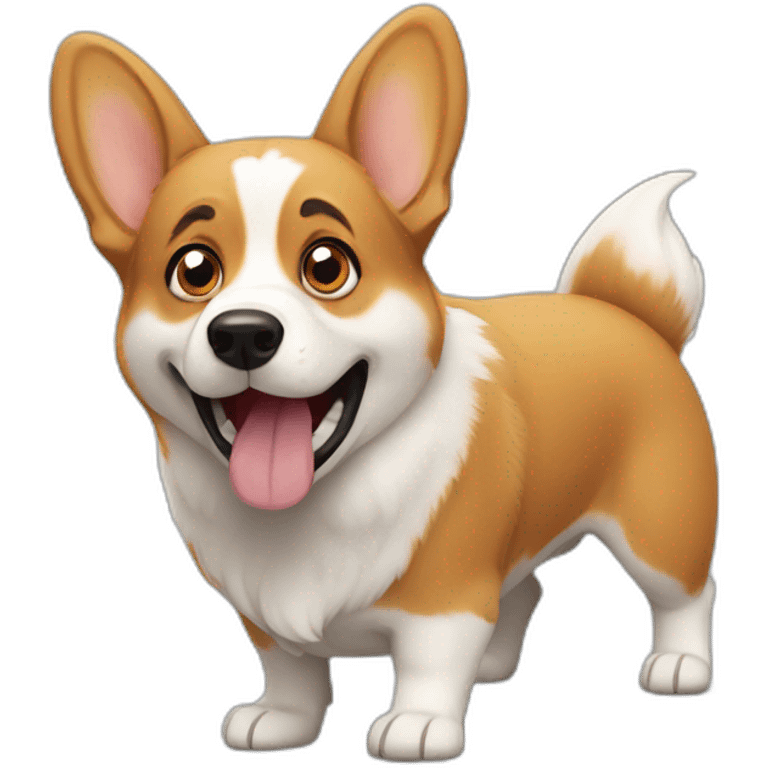 corgi scared emoji