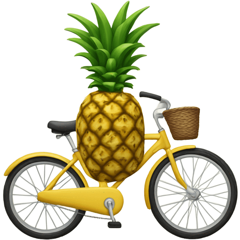 Pineapple on a bike emoji