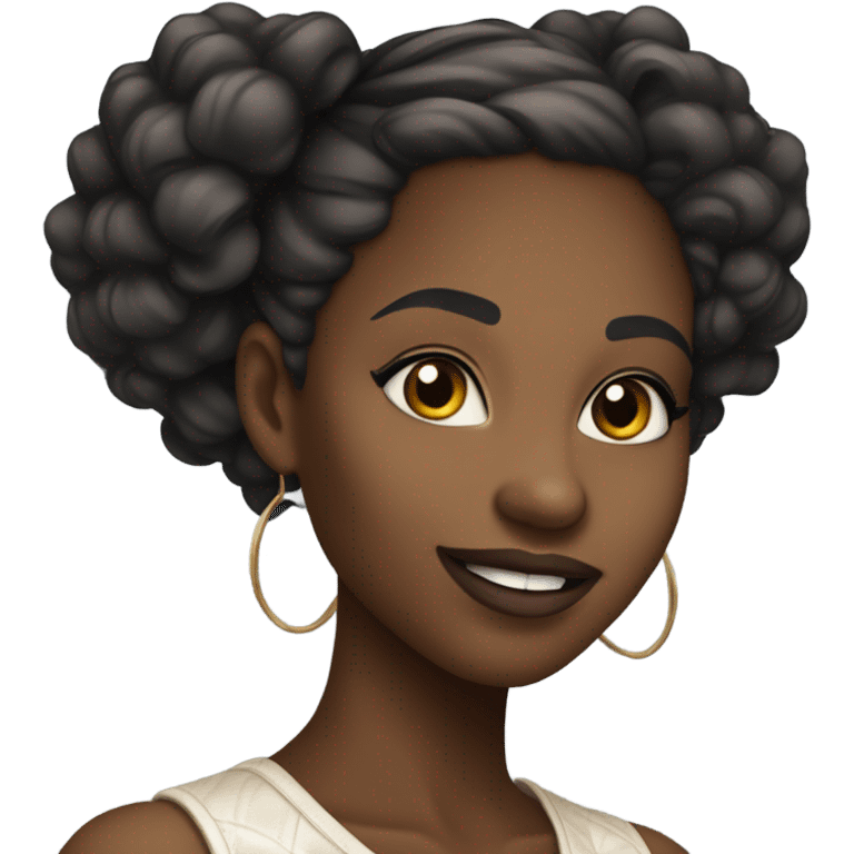 coquette black girl emoji