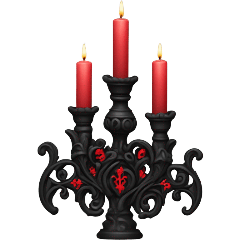 gothic candlestick black with red emoji